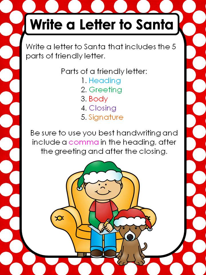 Friendly Letter To Santa Teaching With Nancy