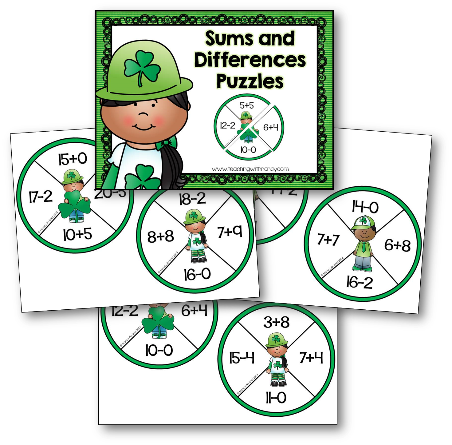 ST p math freebie puzzles