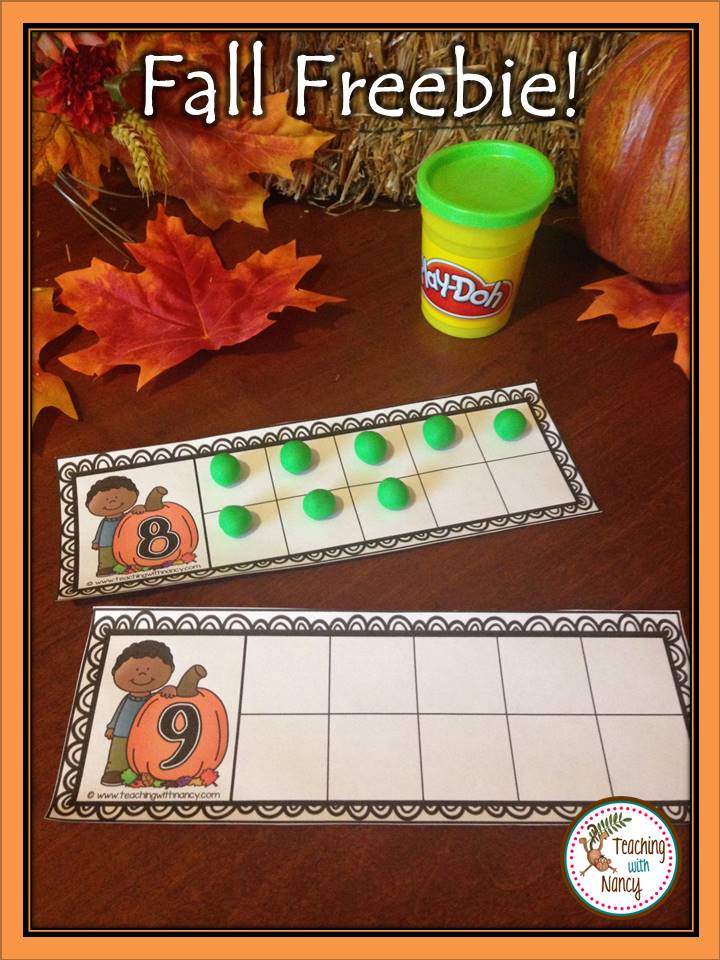 Fall Pumpkin Ten Frame Freebie 