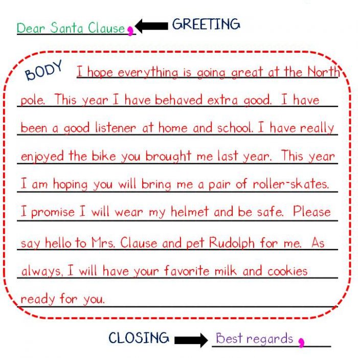 Friendly Letter to Santa | Teaching with Nancy
