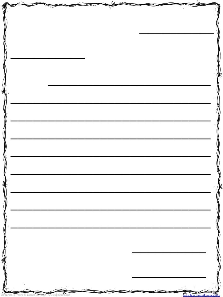 Friendly Letter Template Pdf