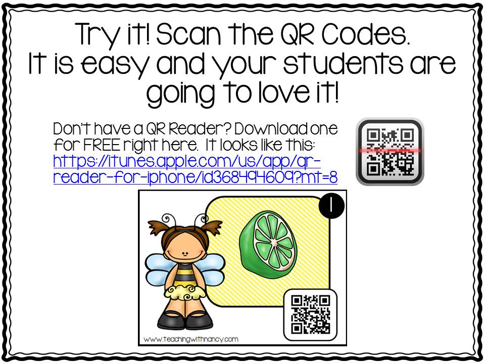 QR Code: Write and Scan CVCe Words
