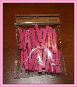 pink clothespins