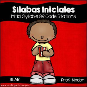 Spanish: Silabas Iniciales QR Code Stations