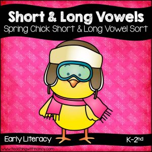Spring Chick Short and Long Vowel Sort