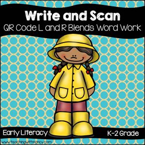 Write and Scan L and R Blends Word Work