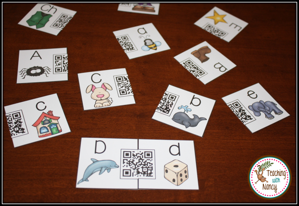 Spanish QR Code Letter Matching Puzzles