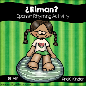 Spanish: Watermelon Rhyming Task Cards