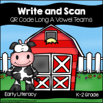 QR Code Write and Scan Long A Vowel Teams