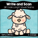 QR Code Write and Scan Long E Vowel Teams
