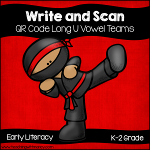QR Code Write and Scan Long U Vowel Teams