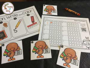 Turkey Ten Frames Math Stations