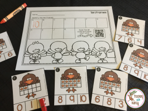 Turkey Ten Frames Math Stations